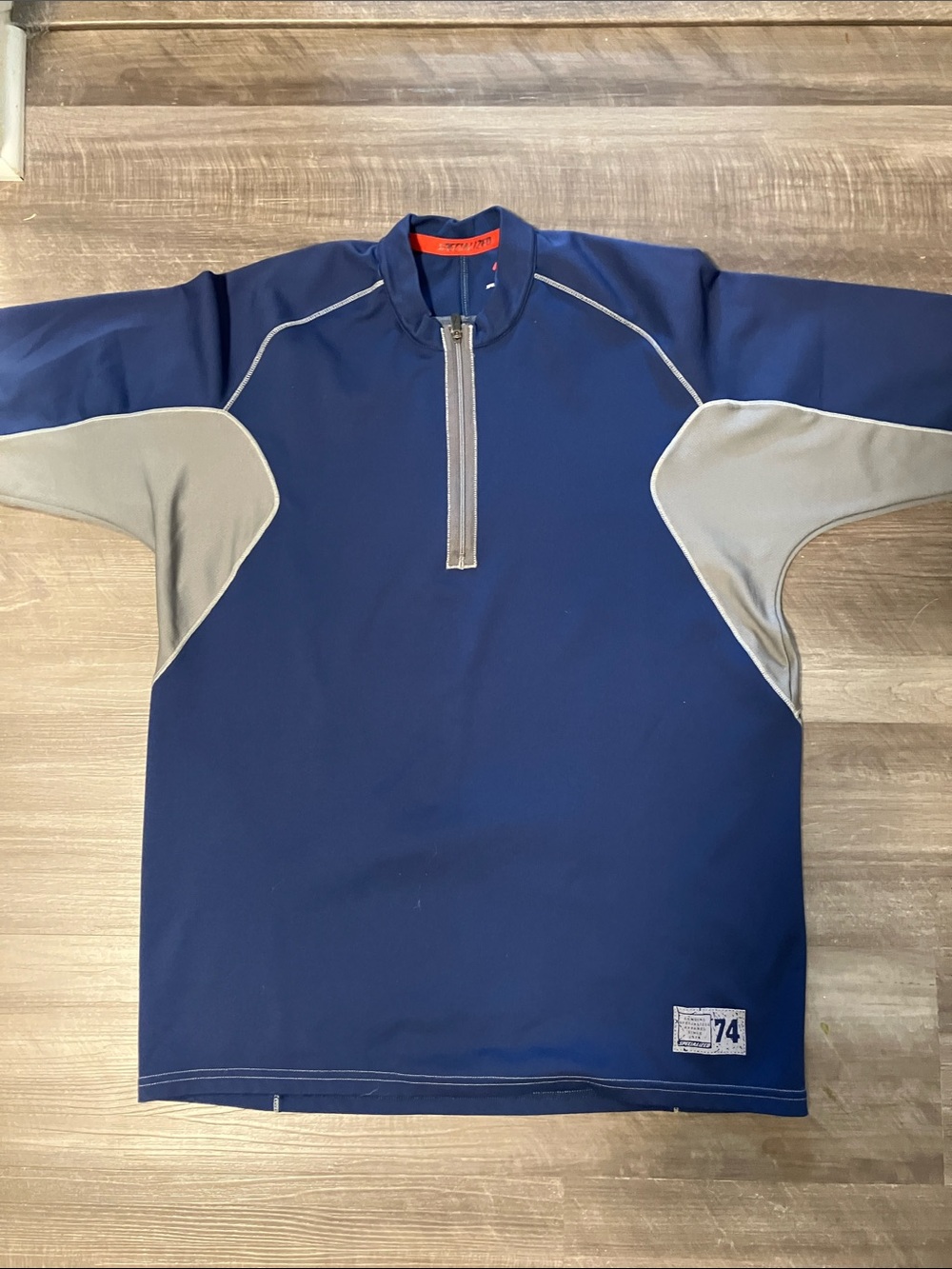 Specialized Bike Shirt Mens Large Back Pocket Blue Grey